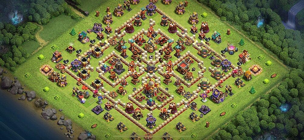 TH16 Strategic Farming Vault – Anti-Air & Resource Guard