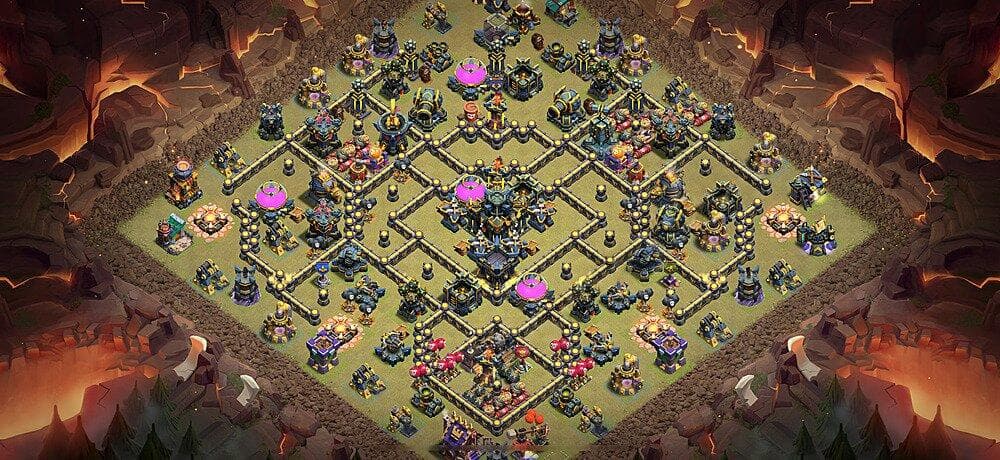 TH17 Central Core War Base – Symmetrical Anti-2 Star