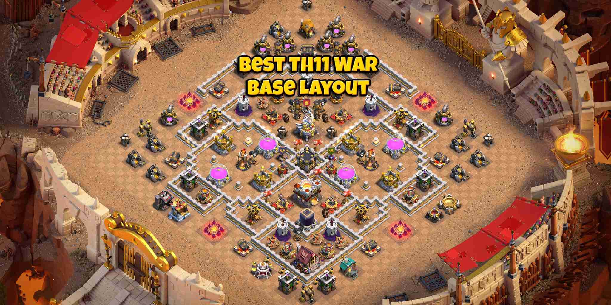 TH11 War Base – Advanced Defensive Layout