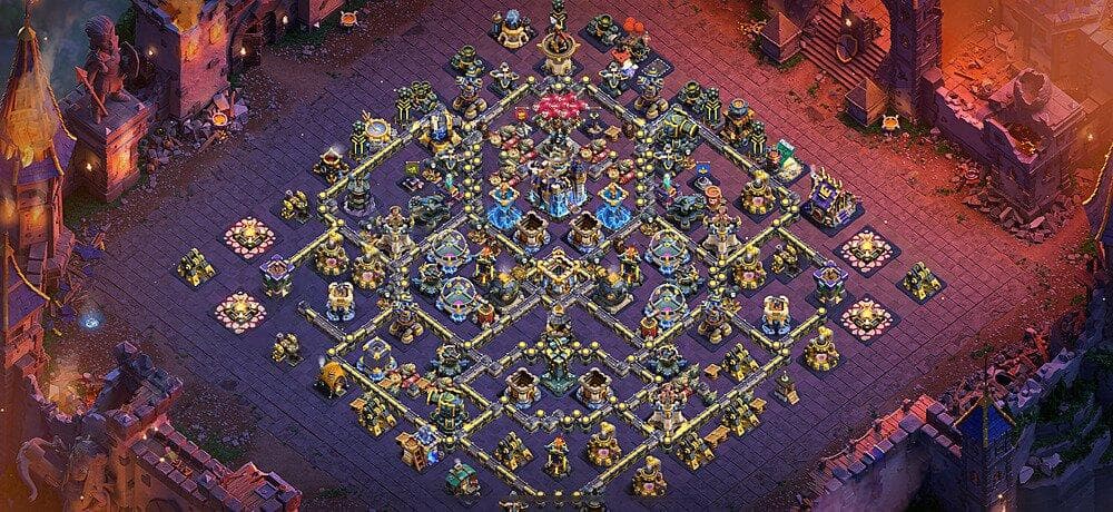 TH18 Symmetrical Hybrid – Balanced Defense Layout
