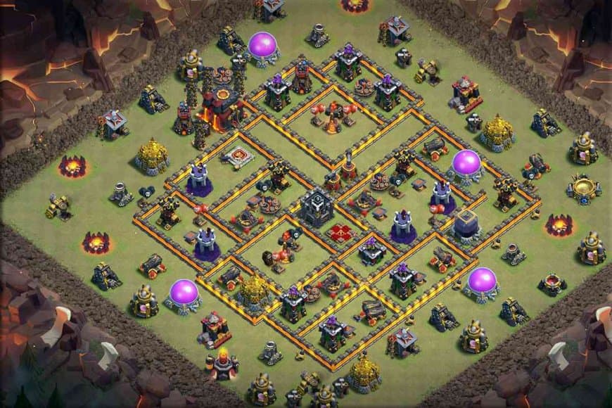 TH10 War Base – Fortress Core Design