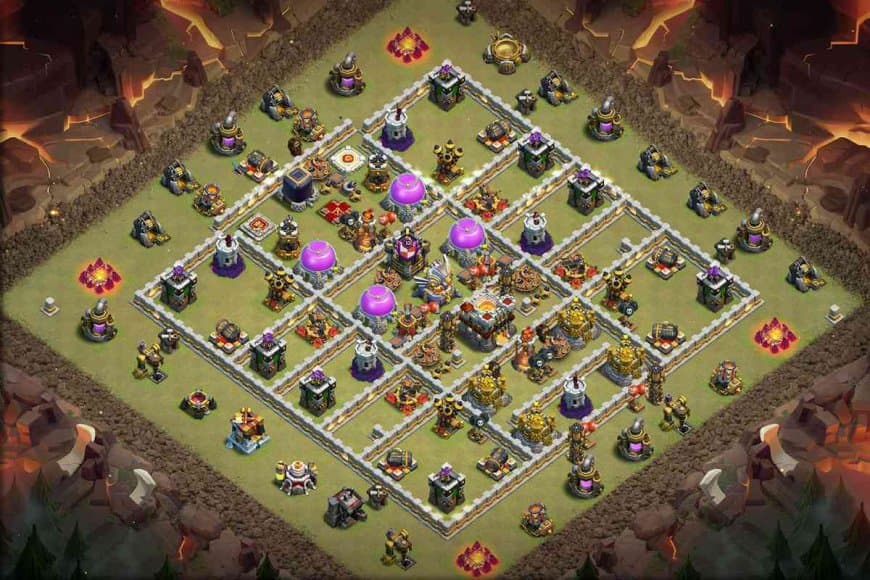 TH11 War Base – Reinforced Anti-3-Star Layout