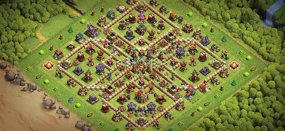 TH16 Heavy Core War Base – Anti-Air & Star Denial