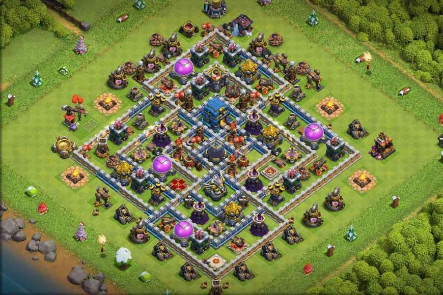 TH12 Farming Base – Resource Fortress Layout