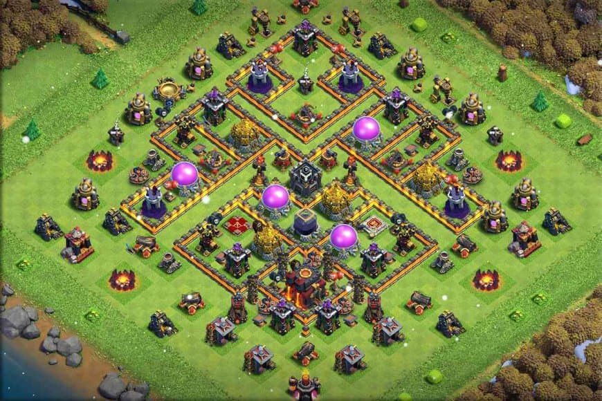 TH10 Anti-3-Star Base – Advanced War Shield