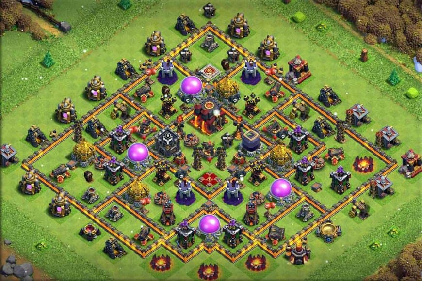 TH10 Anti-3-Star Base – Advanced War Shield