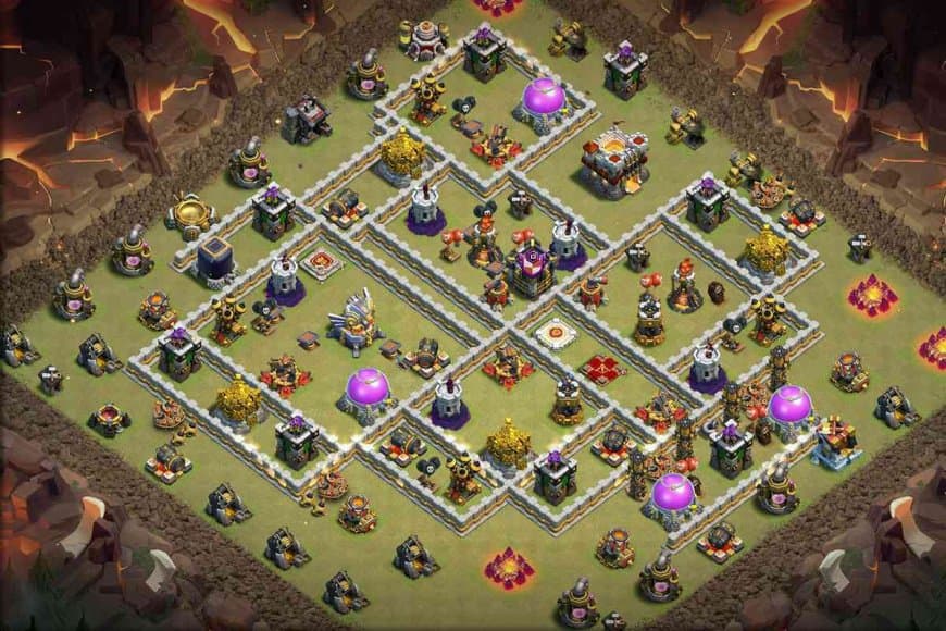 TH11 Anti-3-Star Base – War Star Shield Layout
