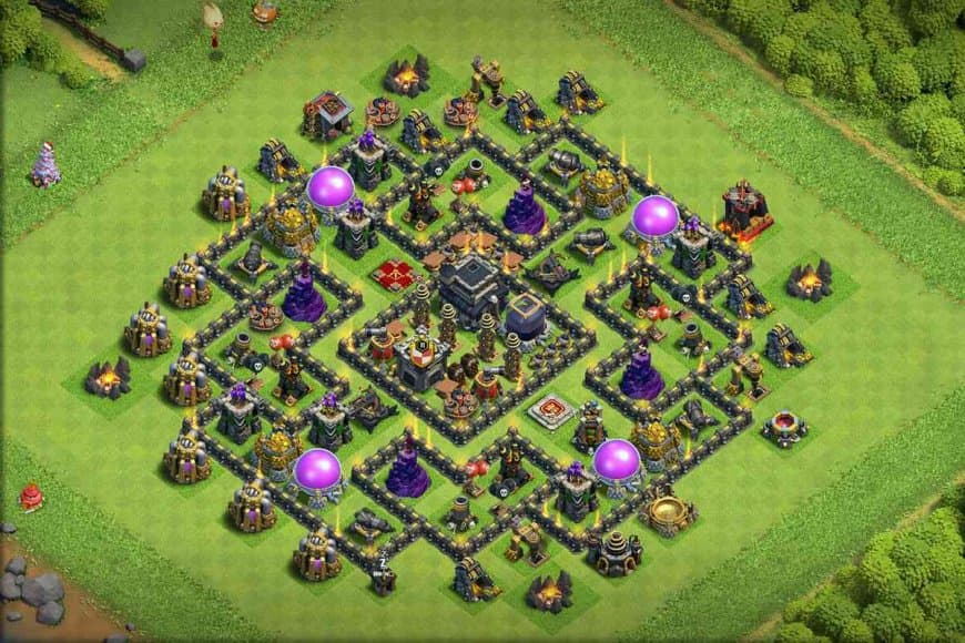 TH9 Hybrid Base – Balanced War & Farming