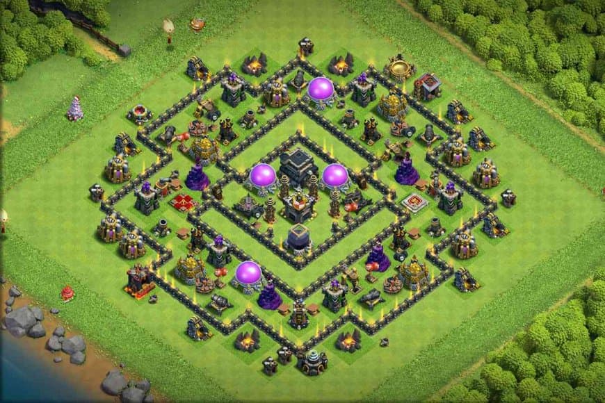 TH9 Hybrid Base – War & Farm Balanced Layout