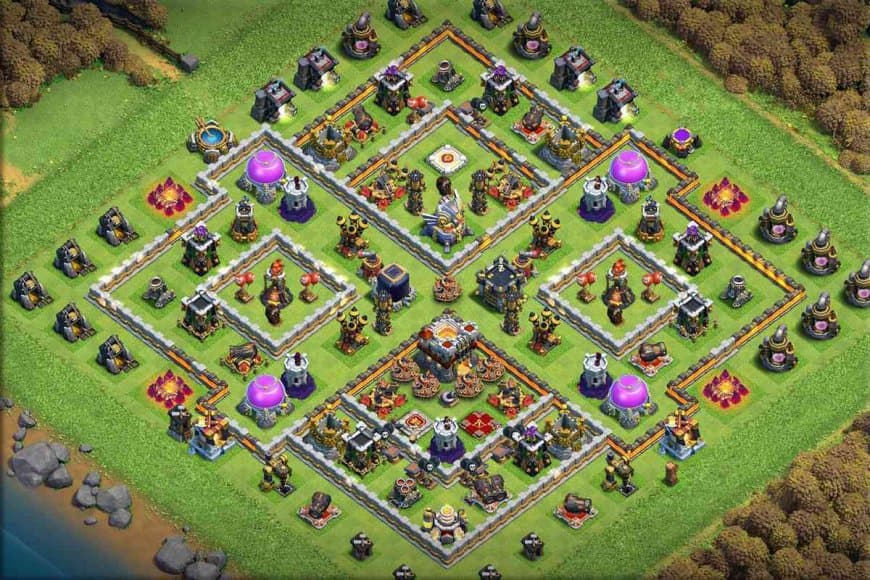 TH11 Hybrid Base – Balanced War & Farm Layout